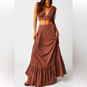 Brand New with Tags Free People Ashlyn Skirt Set in Withered Rose